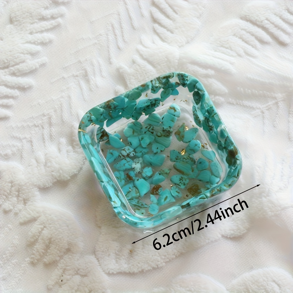 Random Color Resin Crystal Broken Stone Square Bowl